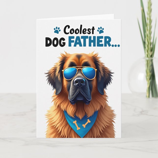 Tarjeta de retrato genial de Papá Perro (Anverso)