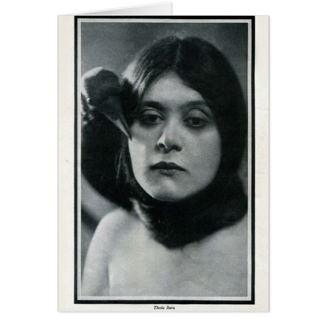 Tarjeta de retrato vintage de Theda Bara 1915 (Frente)