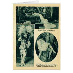 Tarjeta de retratos vintage de Gloria Swanson 1922