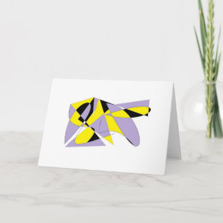 TARJETA DE REUNIÓN DE LILAC ABSTRACT BLANK