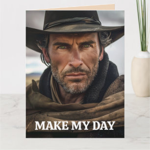 TARJETA DE REUNIÓN DEL CUMPLEAÑOS DE COWBOY FUNNY