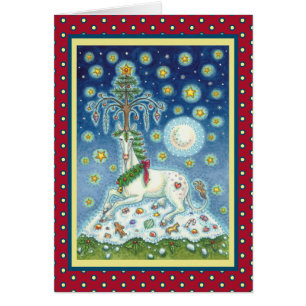 TARJETA DE REUNIÓN V DE NAVIDADES MAGIC UNICORN HO