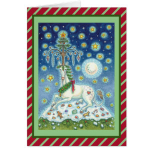 TARJETA DE REUNIÓN V DE NAVIDADES MAGIC UNICORN HO
