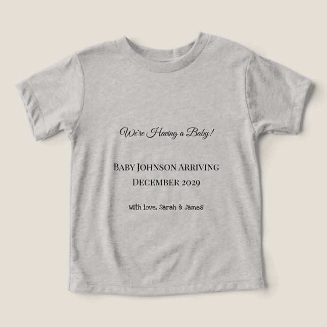 Tarjeta de revelación de bebé personalizado (Diseño delantero )