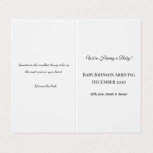 Tarjeta de revelación de bebé personalizado