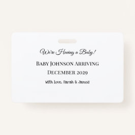 Tarjeta de revelación de bebé personalizado