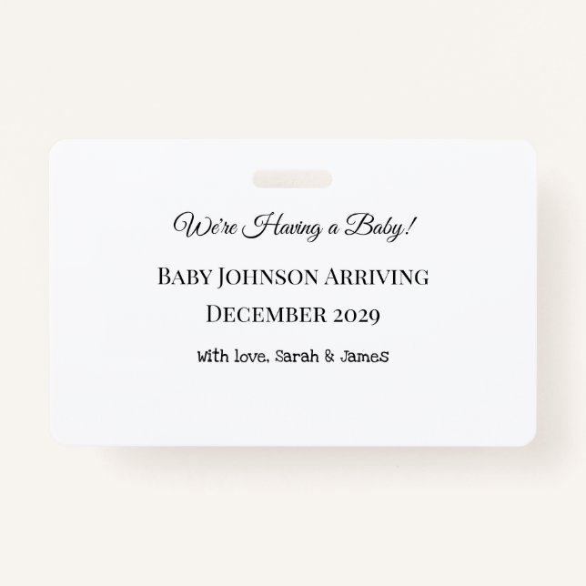 Tarjeta de revelación de bebé personalizado (Anverso)