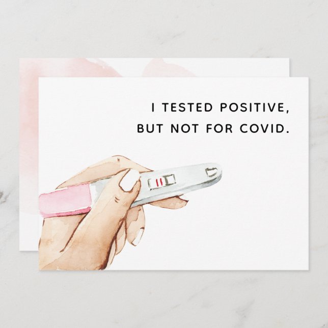 Tarjeta de revelación de embarazo COVID para la ac (Anverso / Reverso)