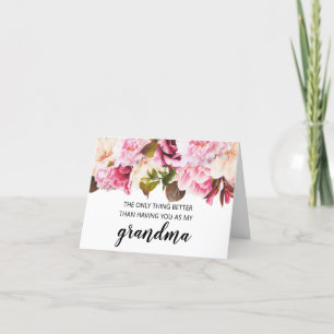 Tarjeta de revelación de embarazo para la abuela