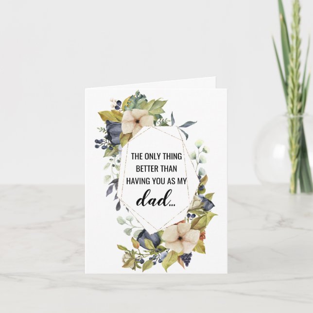 Tarjeta de revelación de embarazo para papá (Anverso)