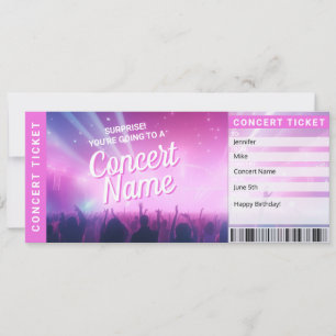 Tarjeta de Revelación de Entrada de Concierto Sorp