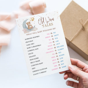 Tarjeta de revelación de género para viejas viejas