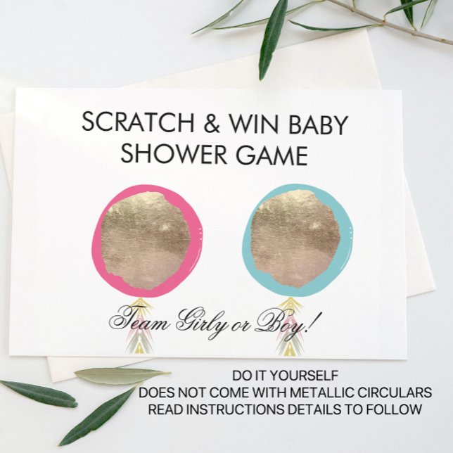 Tarjeta de Revelación de Sexo de Bebé con Borla de (Subido por el creador)