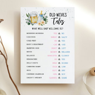 Tarjeta de Revelación de Sexo del Bebe con Cuentos