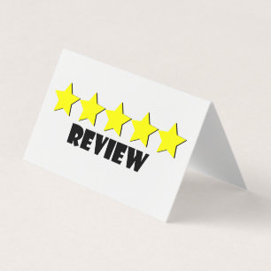 Tarjeta de revisión de 5 estrellas