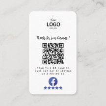 Tarjeta de revisión de Facebook