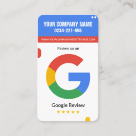 Tarjeta de revisión de Google para cualquier empre