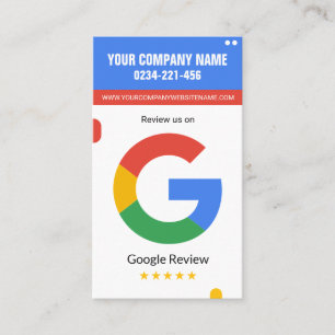 Tarjeta de revisión de Google para cualquier empre