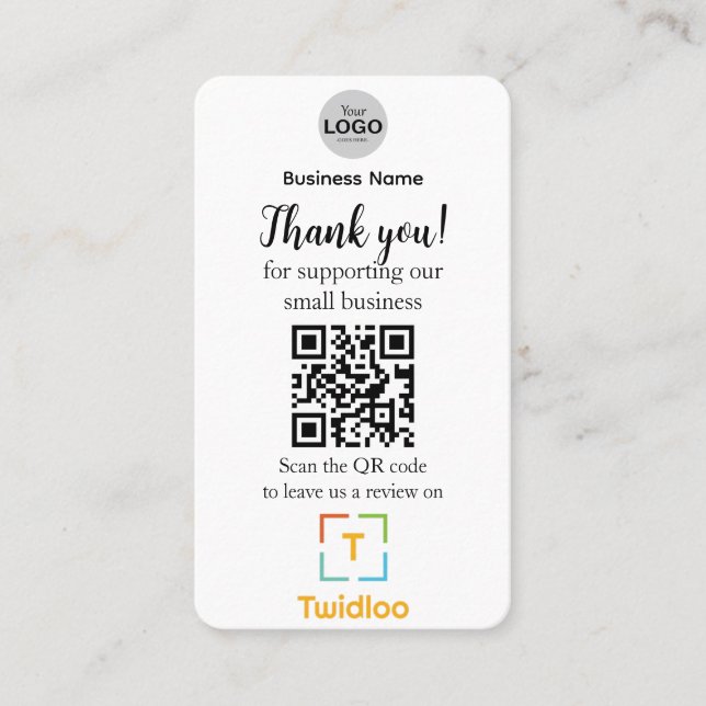 Tarjeta de revisión para pequeñas empresas (Anverso)