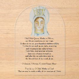 Tarjeta de rezo de acrílico Salve Regina