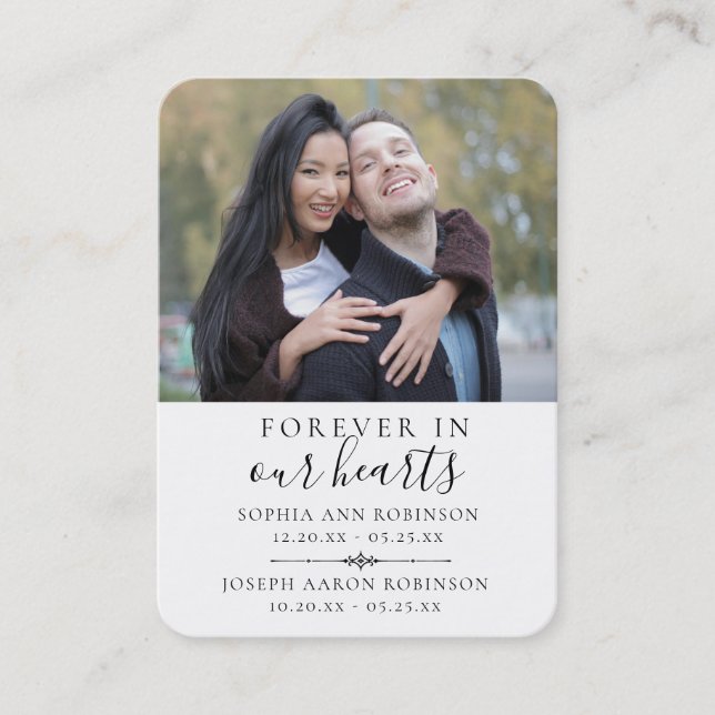 Tarjeta de rezo de doble homenaje conmemorativo (Anverso)