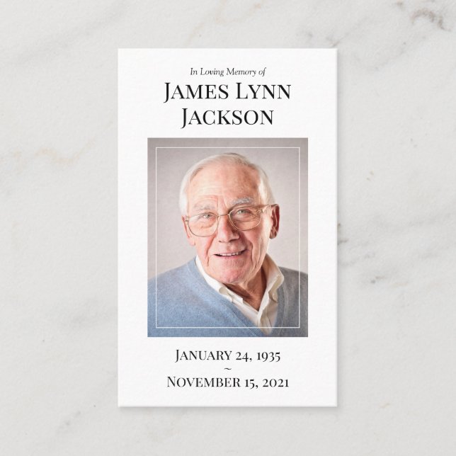 Tarjeta de rezo de fotos conmemorativa | Soy libre (Anverso)