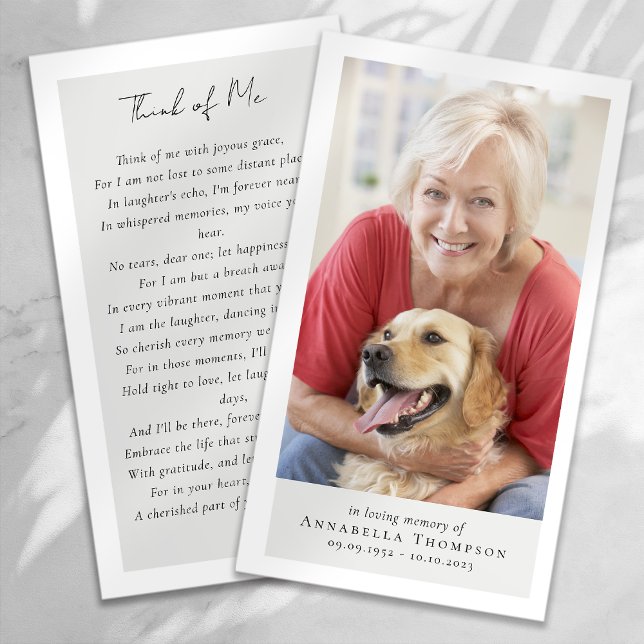 Tarjeta de rezo de funerales conmemorativos de la  (Subido por el creador)