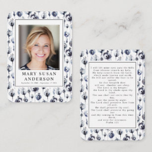 Tarjeta de rezo de la foto conmemorativa del funer