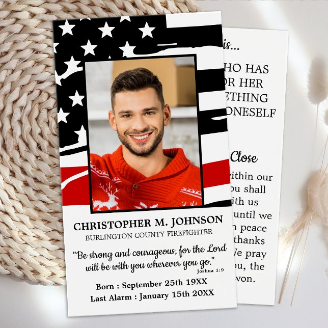 Tarjeta de rezo del funeral del bombero (Subido por el creador)