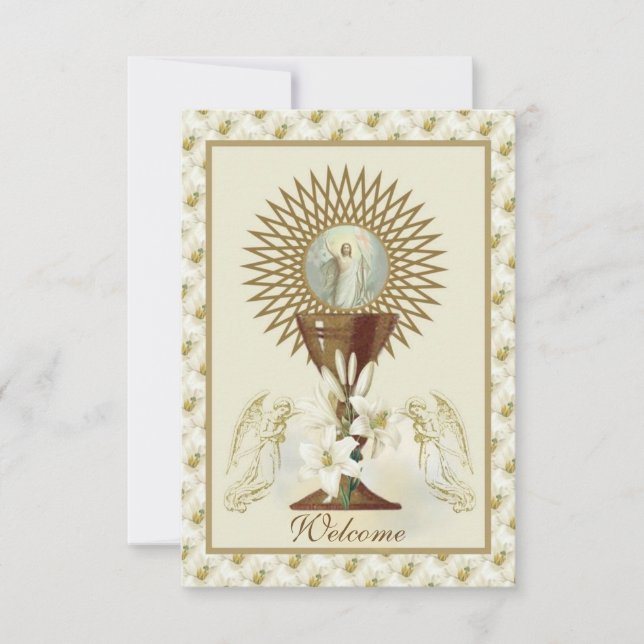 Tarjeta de rezo eucarística (Anverso)