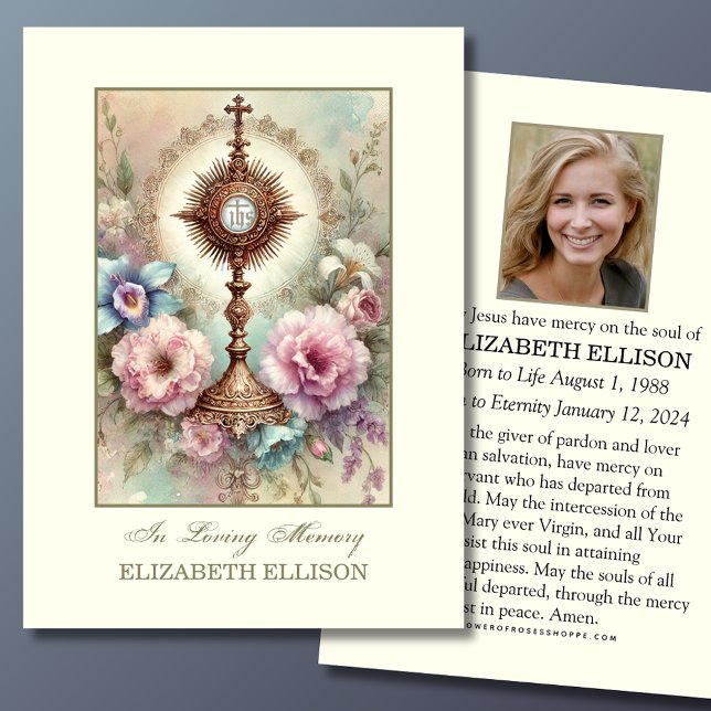 Tarjeta de rezo Eucharist Memorial Católico (Subido por el creador)