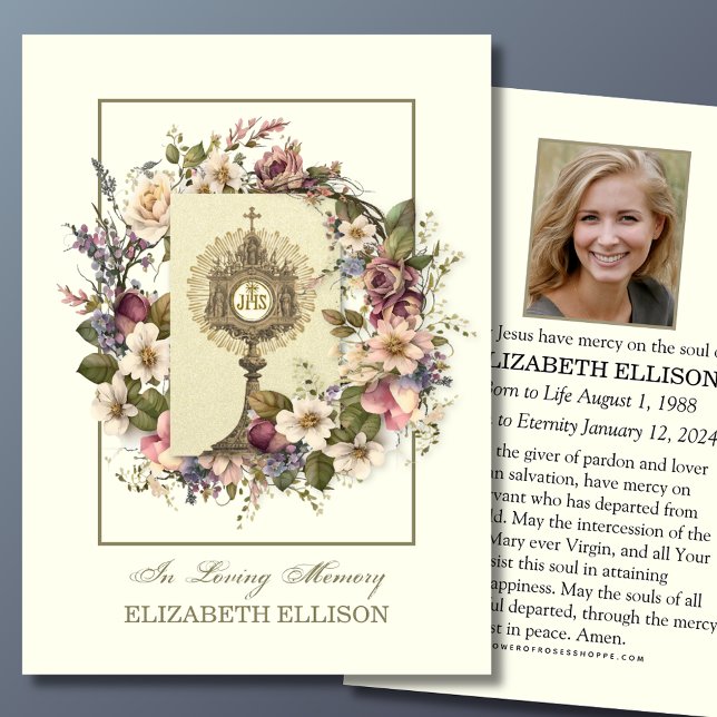 Tarjeta de rezo Eucharist Memorial Católico (Subido por el creador)