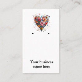 Tarjeta de riego de corazón floral