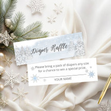 Tarjeta de rifa de pañales de Navidad Santa Baby