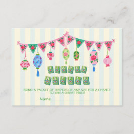 Tarjeta de rifa de pañales para baby shower capric