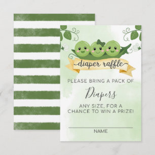 Tarjeta de rifa de pañales Three Peas in a Pod Ins