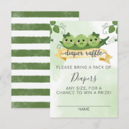 Tarjeta de rifa de pañales Three Peas in a Pod Ins