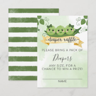Tarjeta de rifa de pañales Three Peas in a Pod Ins