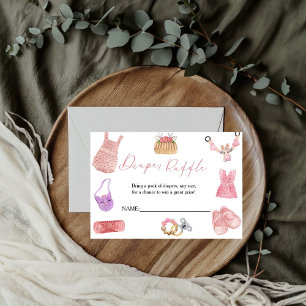 Tarjeta de Rifa de Ropa Boho para Baby Shower
