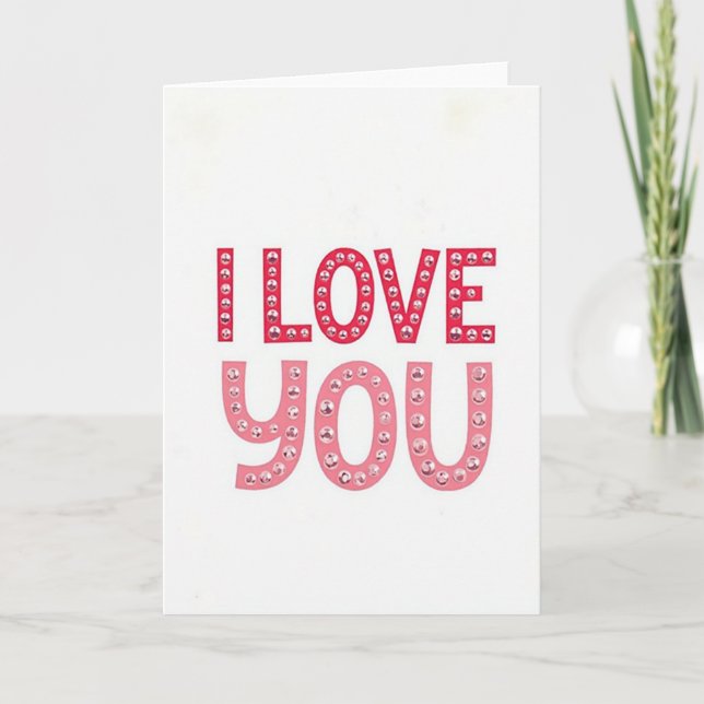 Tarjeta de Rincón de Diamantes 'Te Amo' (Anverso)