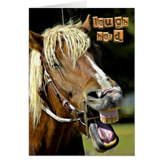 Tarjeta de risa del caballo