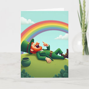 Tarjeta de Risa del Duende Afortunado