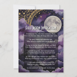 Tarjeta de Ritual de Invocación de Luna Llena Paga
