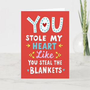 Tarjeta de Robas Mi Corazón Como Mantas