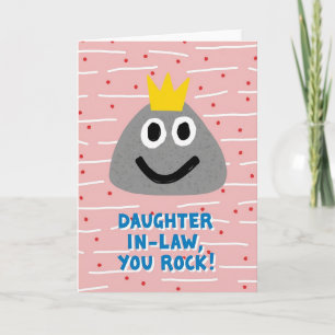 Tarjeta de Roca de Hija Política Floral