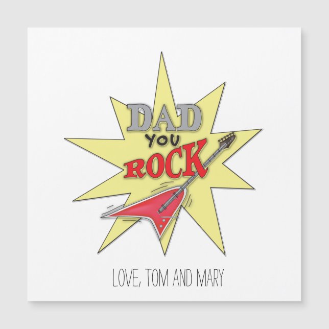 Tarjeta de rock de papá (Anverso)