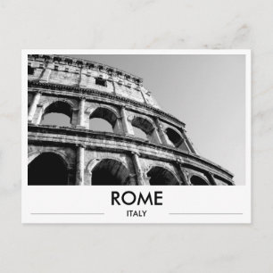 Tarjeta de Roma Italia Coliseo Foto en Blanco y Ne