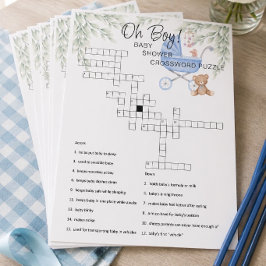 Tarjeta de rompecabezas de crucigrama móvil Oh Boy