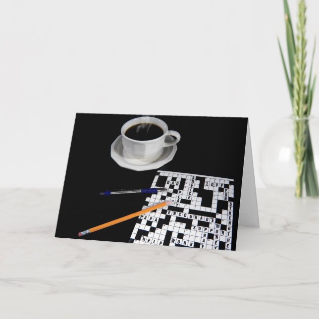 Tarjeta de rompecabezas de cruz de papá (Anverso)