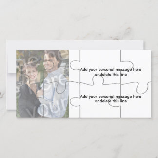 Tarjeta de rompecabezas de foto de personalizable